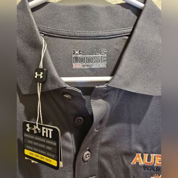 Auburn Tigers Mens Polo Under Armour War Eagle Loose Fit Basketball Sz L NWT - Picture 3 of 4